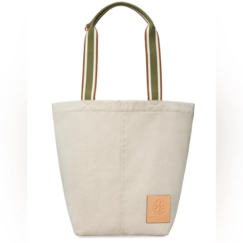 Tory Burch Gracie Canvas Tote Natural